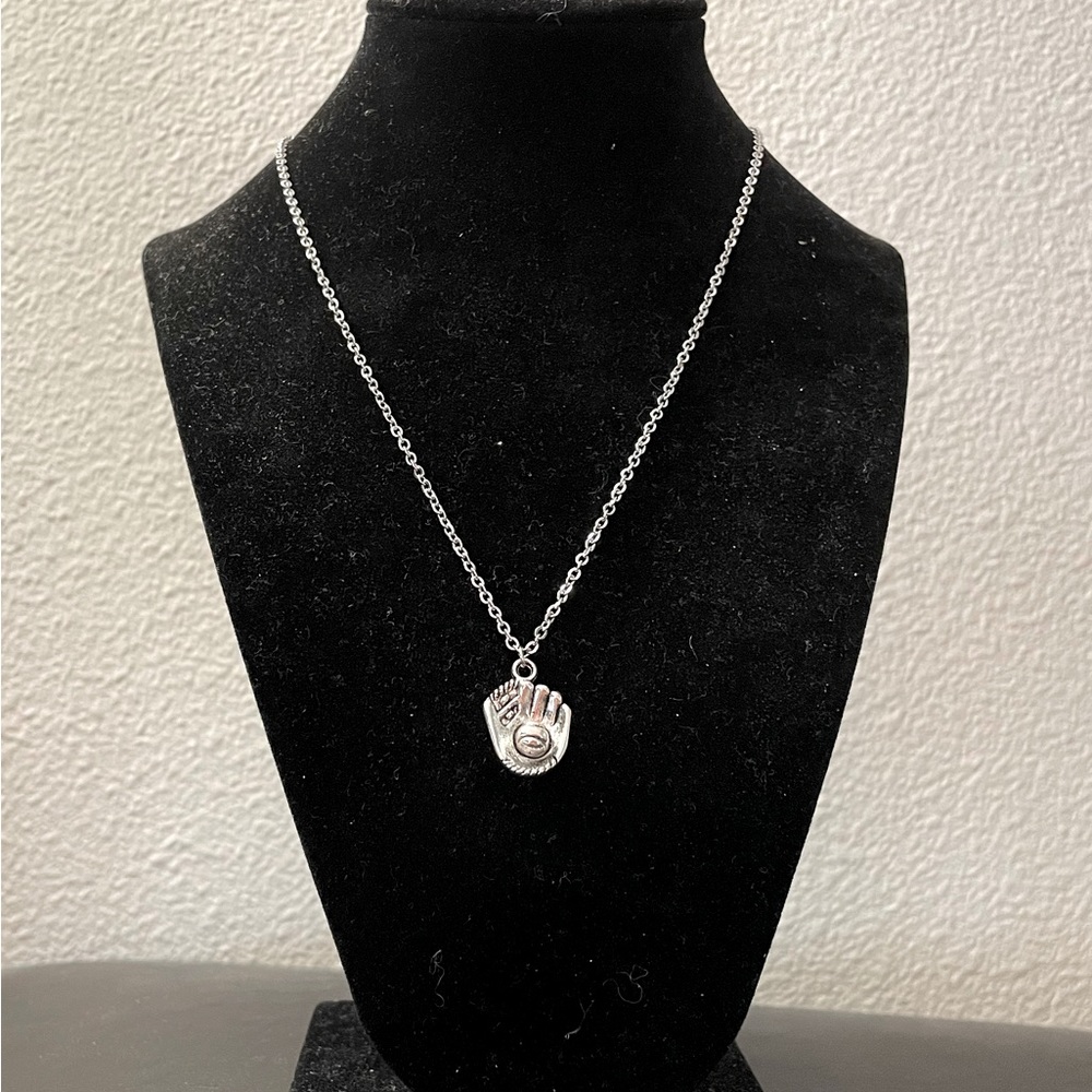 Handmade Baseball Glove Necklace